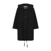 Oversized Svart Vanntett Parka