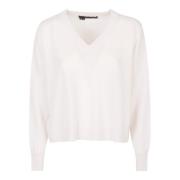 Cashmere V-Neck Sweater High Low