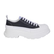 Blå Beige Bicolor Tread Slick Sneakers