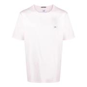 Lysrosa Bomull T-skjorte med Logo