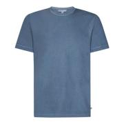 Clear Blue Ribbet Crew Neck T-skjorter og Polos