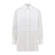Hvit Skjorte med Spiss Krage