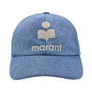 Blå Hatt med Brodert Logo og Justerbar Stropp