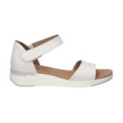 white casual open sandals