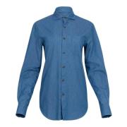 Lyseblå Cathrine Hammel Light Blue Denim Boyfriend Shirt Skjorter
