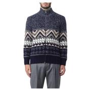 Stilig Blå Zip-Through Sweatshirt
