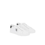Bright White Calvin Klein Jeans Classic Cup Low Lace Up Sko