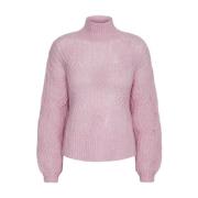 Pink Yas Yaszuma Ls Knit Pullover - Ex Strikk