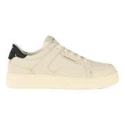 Skinn Sneakers med Side Logo