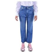 Ankel-Lengde Beskåret Denim Jeans