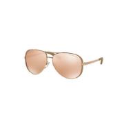 Gullramme Stilige Solbriller for Kvinner