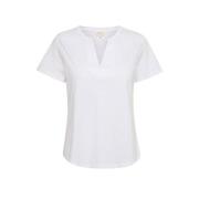 Dame V-Hals T-Skjorte, Bright White