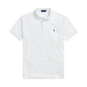 Hvit Stretch Pique Polo Skjorte