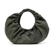 Chic Army Green Crescent Tote Bag