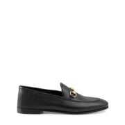 Svart Skinn Horsebit Loafers