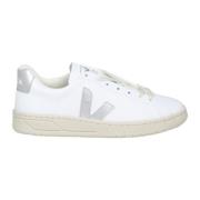 Hvite/Sølv Skinn Sneakers Aw23