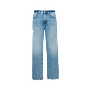 Vidbent jeans med medium høyde