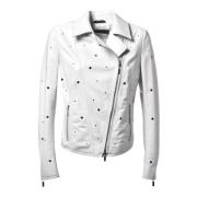 Jacket in white nappa leather