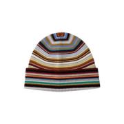 Signatur Stripe Beanie Lue