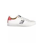 Hvit Polyester Sneaker med Kontrastdetaljer