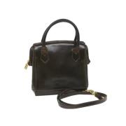 Pre-owned Brunt skinn Fendi veske