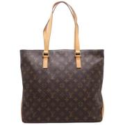 Pre-owned Brunt lerret Louis Vuitton Cabas