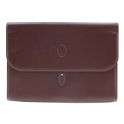 Pre-owned Burgunder Leather Cartier Clutch