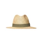 Beige Eton Skjorter Mid Green Panama Hat Caps Luer