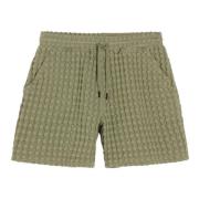 Dusty Green Oas Porto Waffle Shorts Shorts