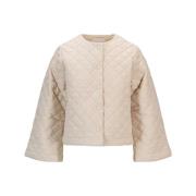 Diamantquiltet Linjakke - Beige