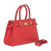 Rød Lady Bag med Gull Detaljer