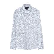 Hvit Mønstret Skjorte