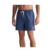 Dark Navy Gant Sunfaded Swim Shorts Shorts