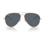 Stilige Aviator solbriller med blå linser