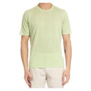 Grønn Lin Myk T-skjorte