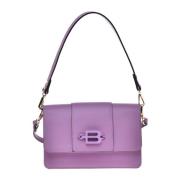 Lilac calfskin shoulder bag