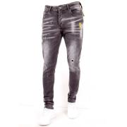Jeans med falmede sprut - Dc-013