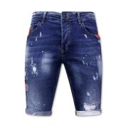Slim Jeans Shorts Herre Billige - 1030-Sh
