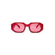 Chunky Frame Red Lens Solbriller