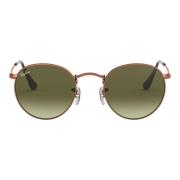 Bronze Frame Green Shaded Sunglasses