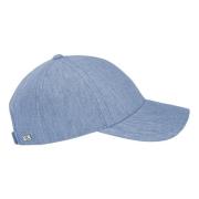 Azure Blue Linen Caps