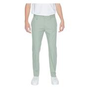 Grønne ensfargede bukser med lommer