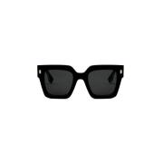 Firkantet solbriller med dristig logo