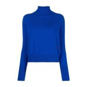 Koboltblå Roll-Neck Sweater