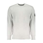 Grå Crewneck Sweatshirt med Kontrastdetaljer