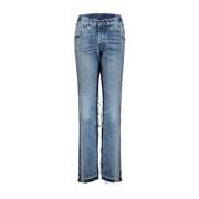 Steinvasket Reverserte Paneler Straight Jeans