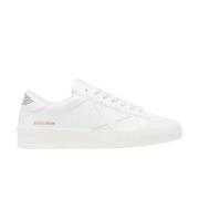 Hvite Stardan Skinn Sneakers