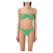 Grønn Strapless Bikini Sett