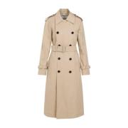Flax Beige Bomull Trench Coat