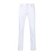 Slimme Hvite Jeans med Klassisk Design